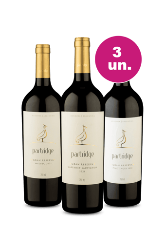 Kit 3 - Degustação Partridge Gran Reserva - Exclusivo WE