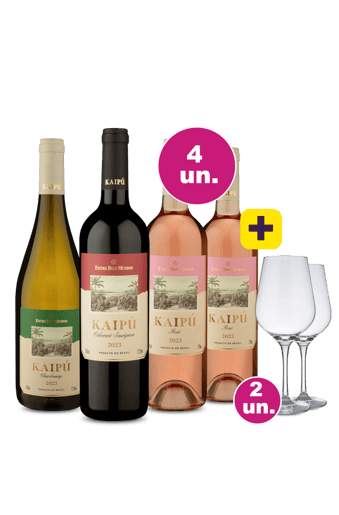 Kit 4 - Lançamento Kaipu Mistos + 2 Taças Cristal Grátis