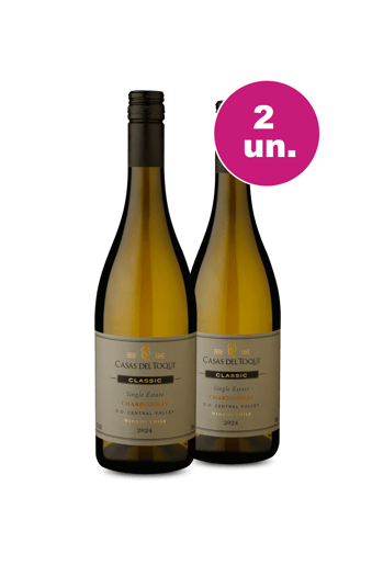 Kit 2 - Casas Del Toqui Single Estate Chardonnay - Oferta Insana IZ