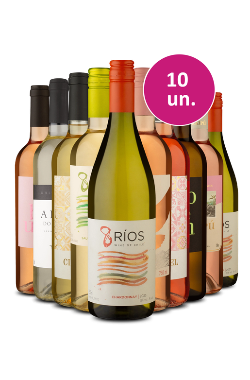 Kit 10 - Vinhos Brancos e Roses por 26,90 a garrafa - Exclusivo We