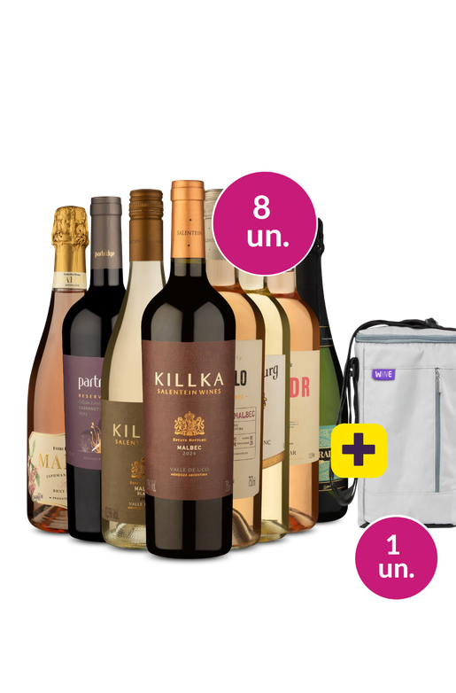 Kit 8 - Rótulos Variados + Bolsa p/ 3 garrafas Grátis - Exclusivo We