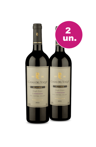 Kit 2 - Casas Del Toqui Single Estate Carménère - Oferta Insana IZ