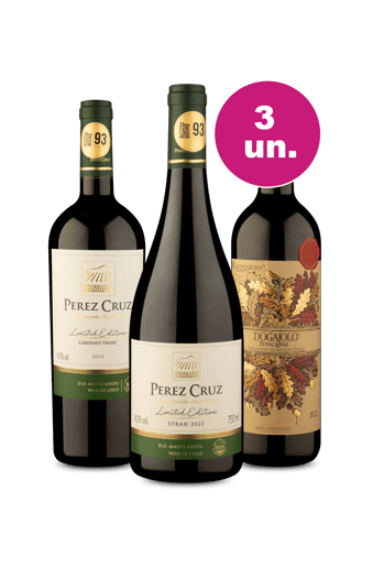 Kit 3 - Tintos Mundiais por R$89,90 por Garrafa
