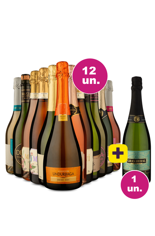 Kit 12 - 12 Espumantes + 1 Grátis: 13º é por Nossa Conta - Black Wine