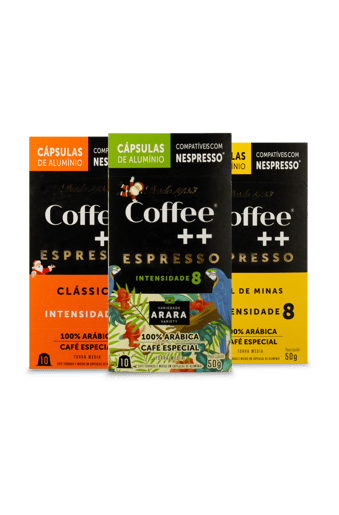 Kit 3 - Café ++ Expresso 10 Cápsulas  Degustação