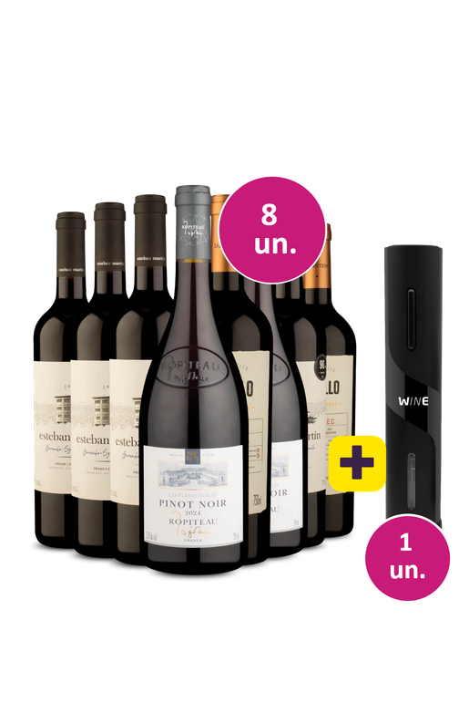 Kit 8 - Queridinhos tintos + Abridor Elétrico Grátis - Exclusivo We