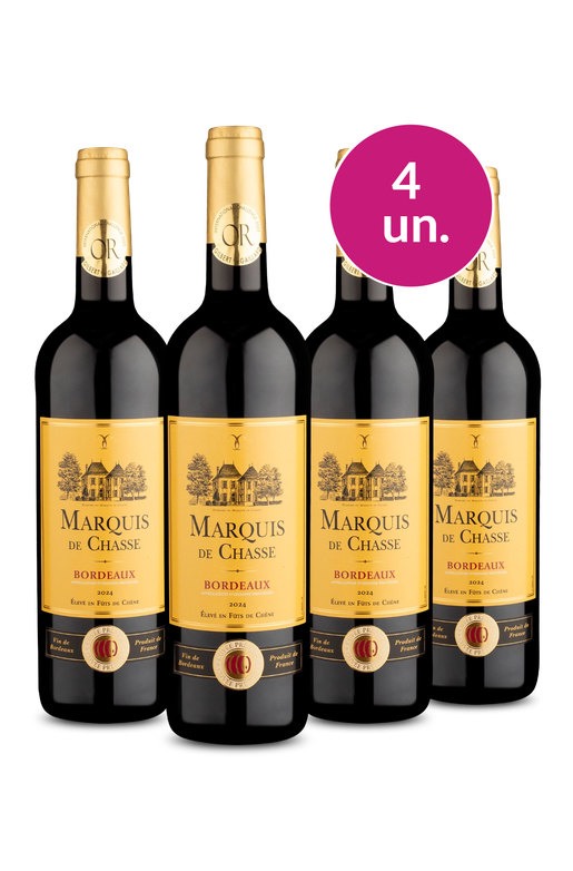 Kit 4 - Marquis De Chasse A.O.P. Bordeaux Rouge - Exclusivo We