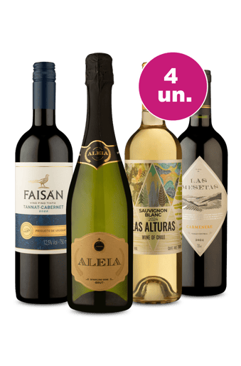 Kit 4 - Vinhos Imperdíveis por R$27,90 Por Garrafa - Oferta Insana IZ
