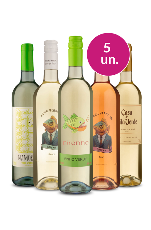 Kit 5 - Degustação de Vinho Verde - Exclusivo We