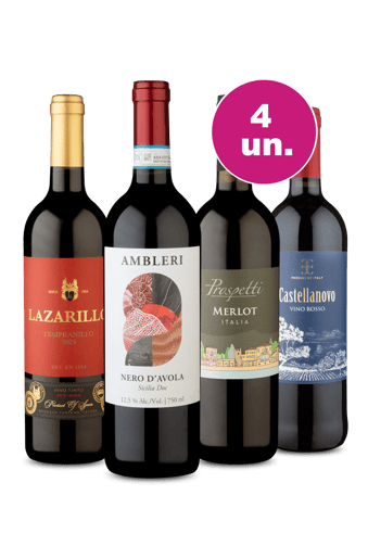 Kit 4 - Italianos por R$27,90 Por Garrafa