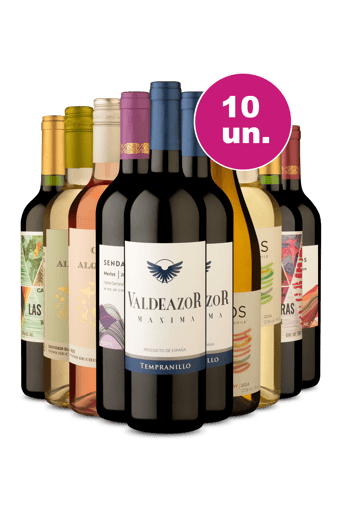 Kit 10 - Vinhos Secos por R$25,90 por Garrafa