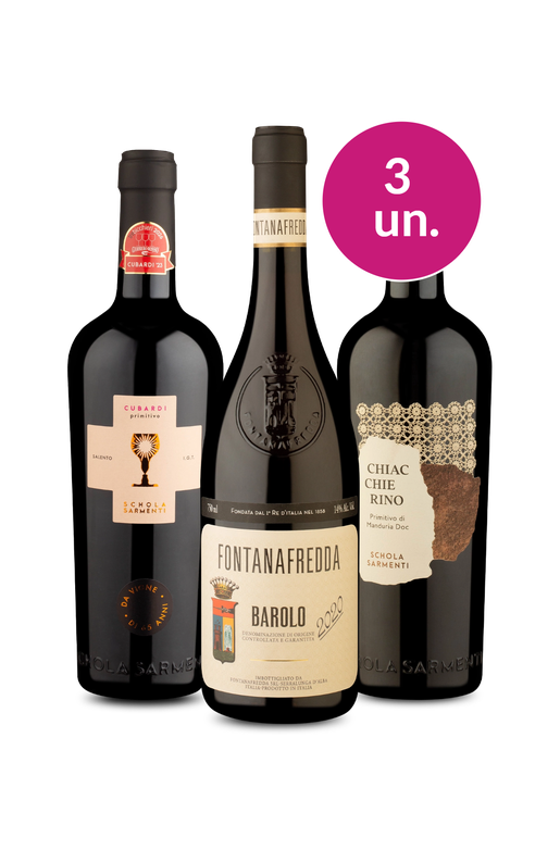 Kit 3 - Italianos Barolo e Primitivo - Exclusivo We
