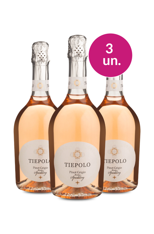 Kit 3 - Espumante Tiepolo Pinot Grigio Rosé Brut - Exclusivo We