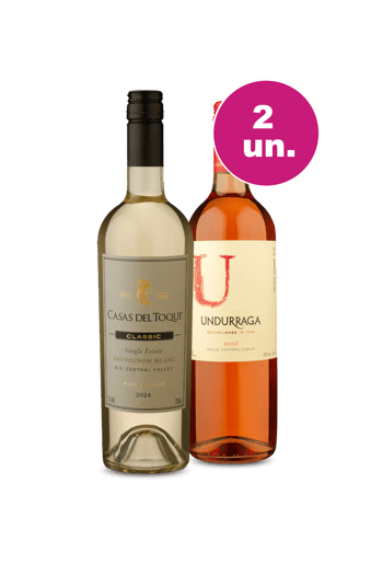 Kit 2 - Casas Del Toqui Single Estate Sauvignon Blanc e U By Undurraga Rosé