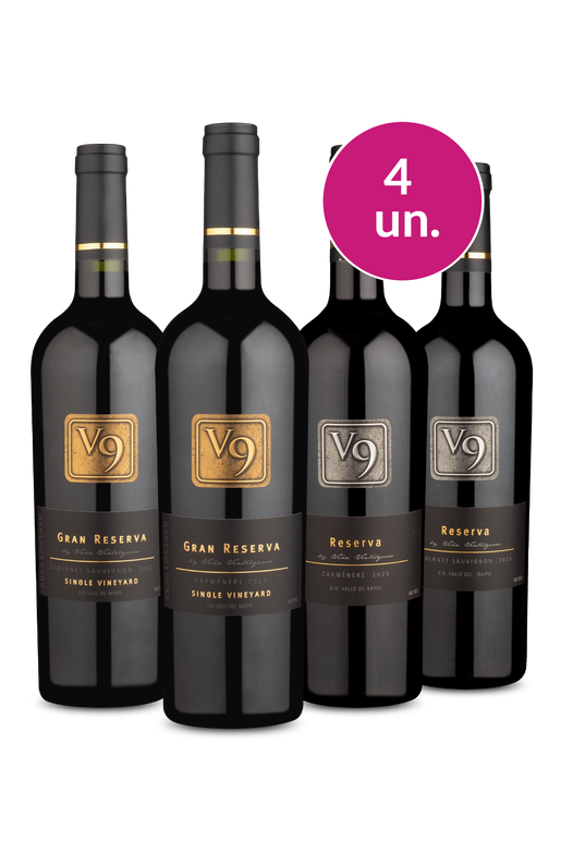 Kit 4 - Degustação V9 Reserva e Gran Reserva - Oferta Absurda