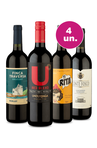 Kit 4 - Tour Mundial de Tintos Meio-Secos