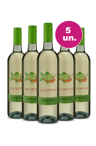 Kit 5 - Piranha D.O.C. Vinho Verde - Oferta Exclusiva
