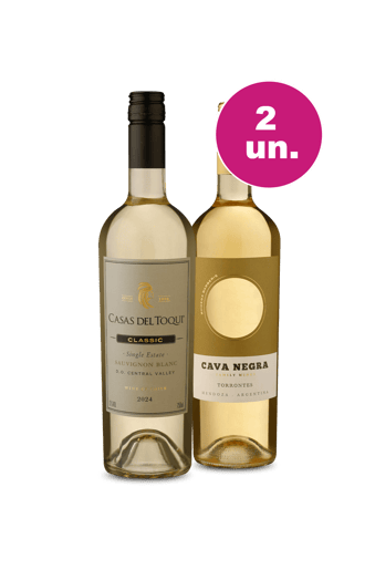 Kit 2 - Casas Del Toqui Single Estate Sauvignon Blanc e Cava Negra Torrontés