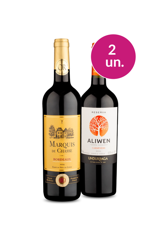 Kit 2 - Wine Pendura - Marquis de Chasse e Aliwen Reserva