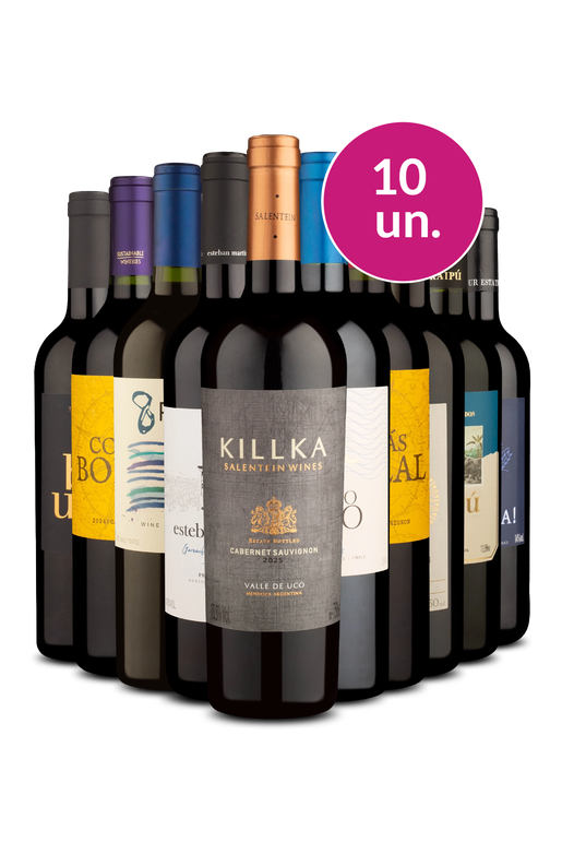 Kit 10 - Tintos Secos de Agosto por R$25,90 por garrafa - Oferta Absurda