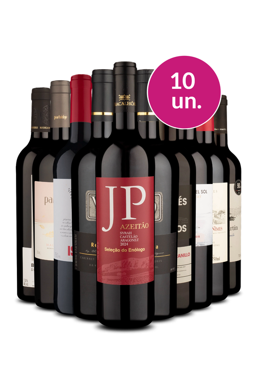 Kit 10 - Tintos Consagrados por R$32,90 por Garrafa - Imposto Zero