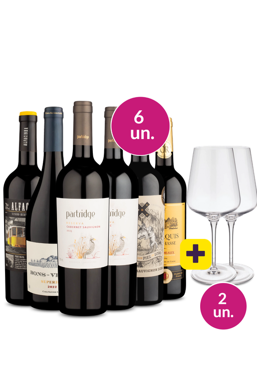 Kit 6 - Destaques do Mês + Par de Taças de Cristal Grátis - Oferta Absurda