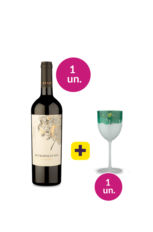 Kit 2 - Metropolitano Red Blend + WineCup México