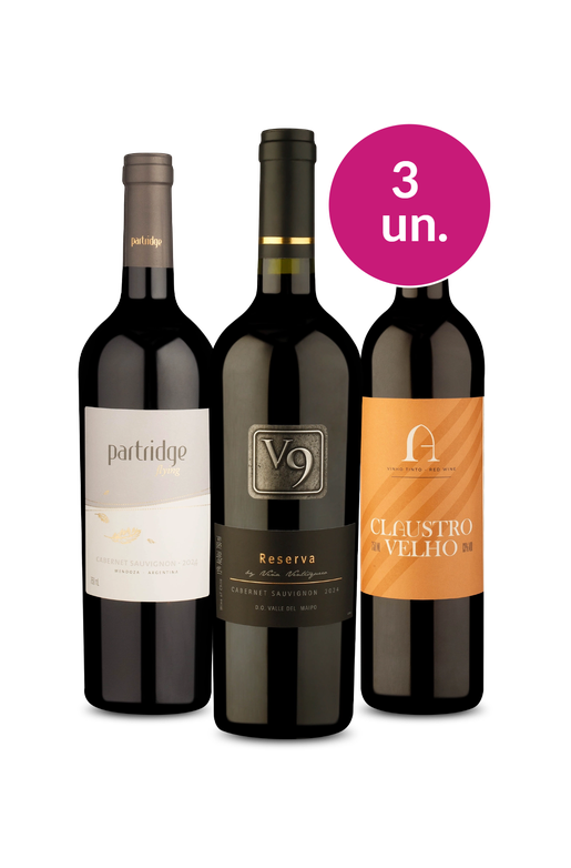 Kit 3 - Tintos Espetaculares por R$99 - Oferta Absurda