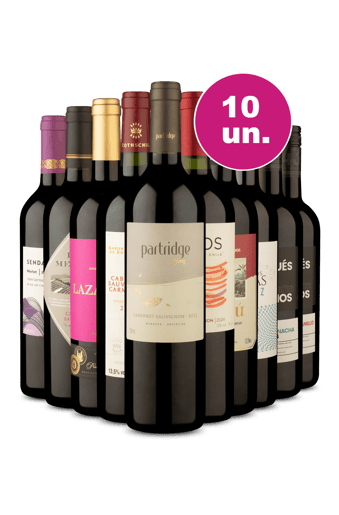 Kit 10 - Tintos Incríveis por R$ 29,90 a garrafa - Exclusivo We