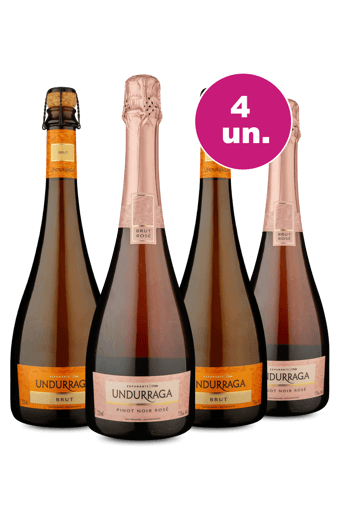 Kit 4 - Espumante Undurraga Misto - Exclusivo WE
