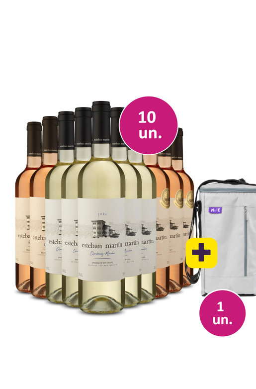 Kit 10 - Esteban Martín Branco e Rosé + Bolsa para 3 garrafas Grátis - Exclusivo We