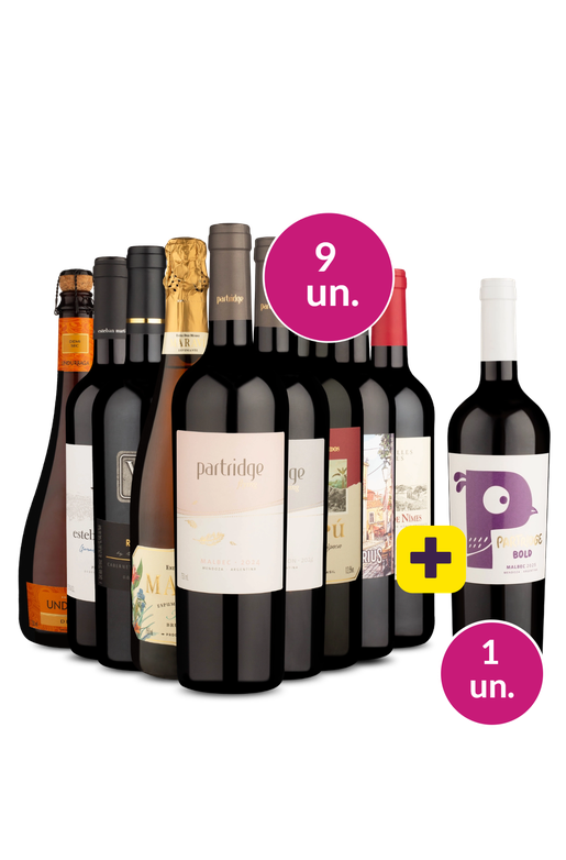 Kit 9 - Destaques do Mês + Partridge Bold Malbec Grátis