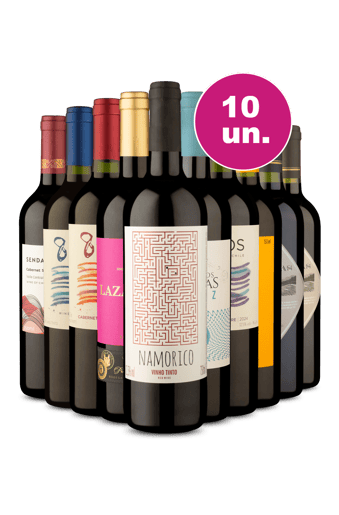 Kit 10 - Tintos Secos - R$26,90 por Garrafa