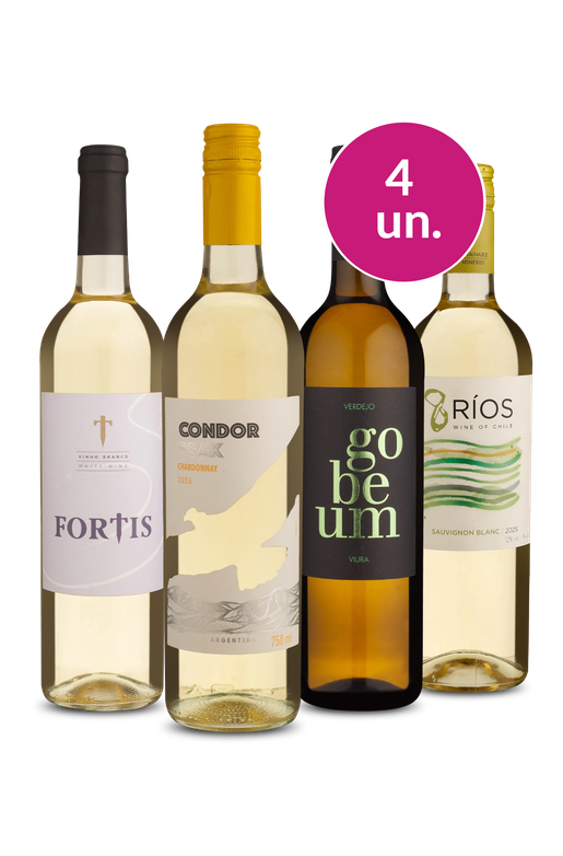 Kit 4 - Vinhos Brancos por R$25,90