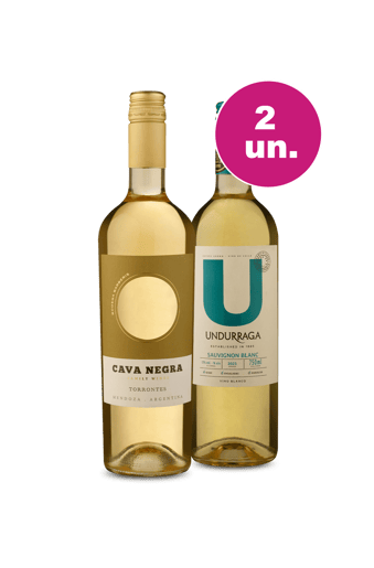 Kit 2 - Cava Negra Torrontés e U By Undurraga Sauvignon Blanc