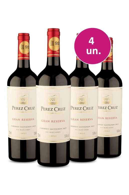 Kit 4 - Perez Cruz Gran Reserva D.O. Maipo Andes Cabernet Sauvignon 2023 - Exclusivo We