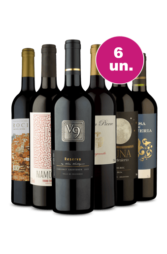 Kit 6 - Tintos Incríveis por R$27,90 por Garrafa