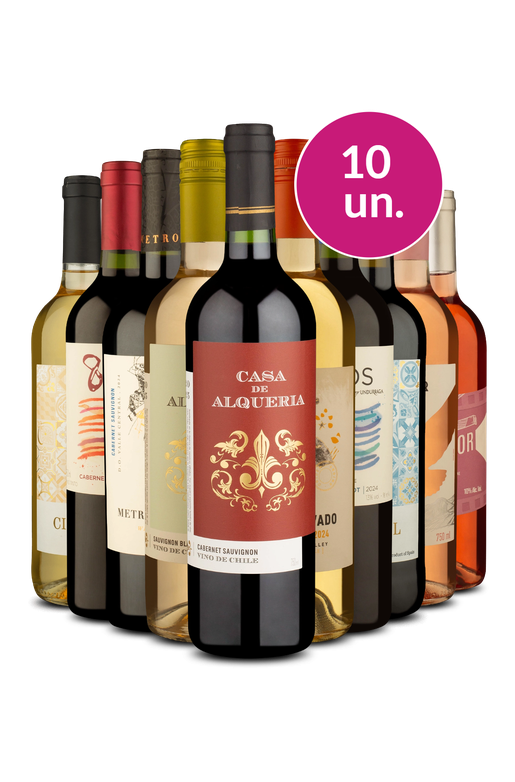 Kit 10 - Vinhos Variados por R$ 25 a garrafa - Exclusivo We