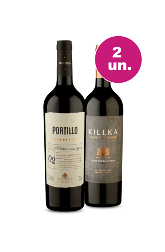 Kit 2 - Encontro de Campeões: Portillo Cabernet e Salentein Killka Cabernet