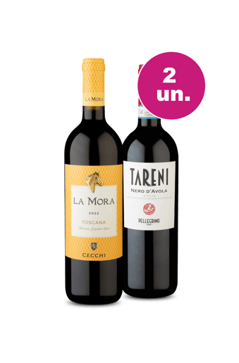Kit 2 - Encontro de Campeões: La Mora Toscana e Tareni Sicilia Nero D´Avola
