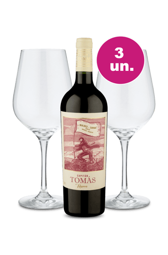Kit Especial - Capitán Tomás e Par de Taças de Cristal