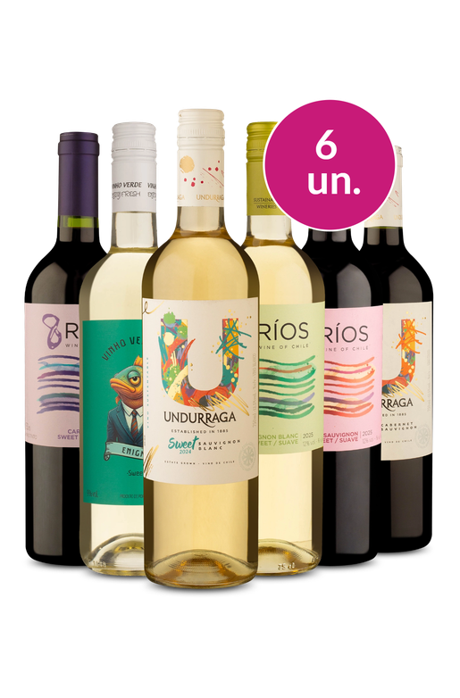 Kit 6 - Vinhos Suaves - Exclusivo We