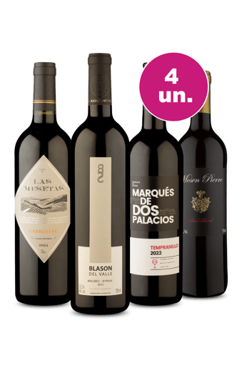 Kit 4 - Tintos Incríveis por R$29,90 por Garrafa