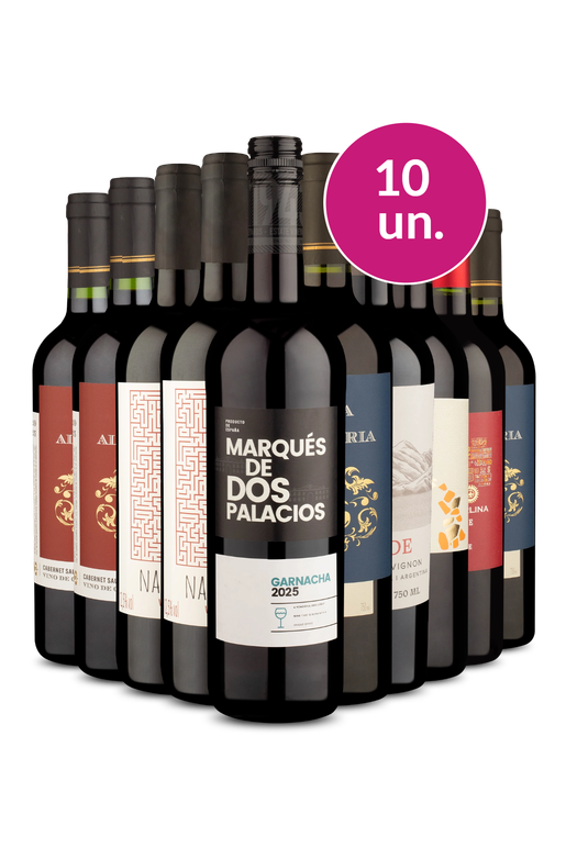 Kit 10 - Tintos por R$25,90