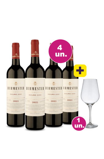 Kit 4 - Burmester Tinto + Taça Cristal Grátis - Exclusivo We