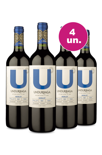 Kit 4 - U By Undurraga Merlot - Oferta Flash