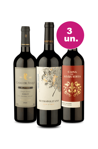 Kit 3 Por R$99 - Tintos para Brindar - Oferta Insana IZ