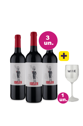 Kit 3 - Iselen Tinto + Taça Acrílico Vinho Grátis