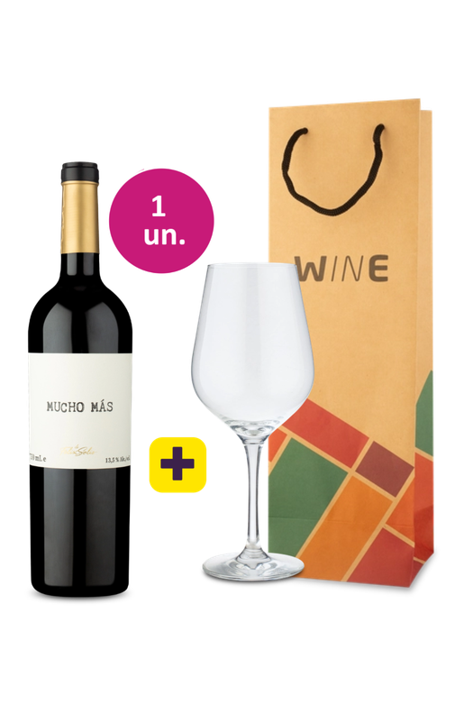 Kit Presenteie 3 - Félix Solís Mucho Más + Taça de Cristal + Sacola Kraft - Exclusivo We