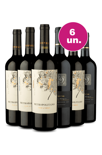 Kit 6 - V9 Cabernet e Metropolitano Tintos - Exclusivo We